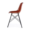 thumbnail image 3 of Beaumont Lane Contemporary Inland Brown Finish Leather Side Chair, 3 of 7