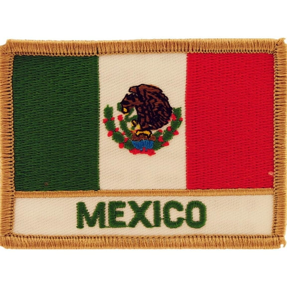 Mexico Flag Patch 2 1/2" x 3 1/2"
