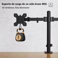 thumbnail image 4 of Soporte Doble Monitor VDDGRER Negro Ajustable para Pantallas hasta 27 Pulgadas 10kg, 4 of 7