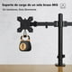 thumbnail image 4 of Soporte Doble Monitor VDDGRER Negro Ajustable para Pantallas hasta 27 Pulgadas 10kg, 4 of 7