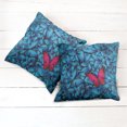 thumbnail image 6 of Ambesonne Tropical Throw Pillow Cover 2 Pack, Large Bugs Lepidoptera, 18", Pink Blue Brown, 6 of 7