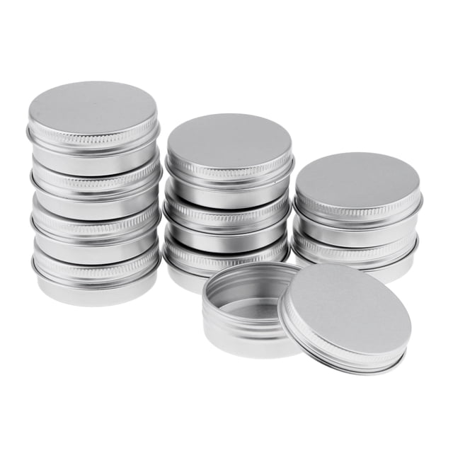 Tarros de Lata de Aluminio, 1 , Tarro de 30 Ml, 10 Unidades, de Muestra , Recipiente Vacío, Tapa forma forma forma con Tapón de Rosca, Peq Macarena Latas de aluminio latas