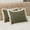 Olive Green, variant on Pillow Shams Set of 2 Pure Cotton Champray Ruffled Edge,Thick and Solid Washed Dobby Heavy Fabric (King 20x36 inches)