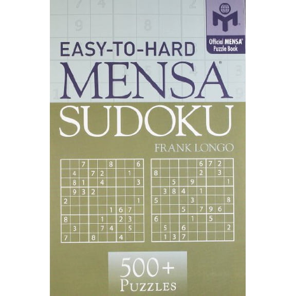 Pre-Owned Easy-to-Hard Mensa Sudoku, 9781402746512, 1402746512, Paperback,