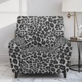 thumbnail image 2 of Renewold Recliner Cover Stretch Recliner Sofa Cover 4 Pieces Anti-Slip Wear Resistant Dog Couch Slipcover with Side Pocket for Pets, Dogs, Cats, Leopard Print Gray, 2 of 8