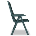 thumbnail image 3 of vidaXL Reclining Garden Chairs 2 pcs Plastic Green, 3 of 5