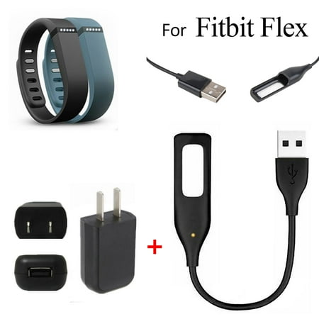 USB AC Wall Charger+USB Charging Cable for Fitbit Flex Wireless Activity Sleep Wristband, EEEKit 2in1 Kit