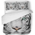thumbnail image 1 of Juego de Ropa de Cama ABPHQTO de 3 Piezas Tigre Blanco Funda nórdica Twin con 2 fundas de almohada, 1 of 1