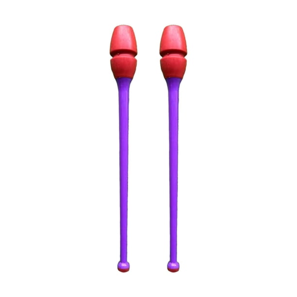 Mazas de gimnasia rítmica conectables de caucho PVC, equipo de entrenamiento para gimnasia artística cabeza roja