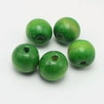 thumbnail image 2 of U8MO 25 Green Round Wood Beads 20mm Large Wooden Beads, 2 of 4