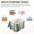 thumbnail image 6 of Yayeee Collapsible Cube Storage Bin with Lid Fabric Closet Decorative Basket with Handles, Window Scene, 6 of 7