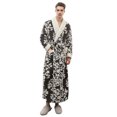 thumbnail image 2 of Kiplyki Fall Home Trends Women's Pajama Unisex Winter Lengthened Coralline Plush Shawl Bathrobe Long Sleeved Robe Coat, 2 of 8