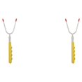 thumbnail image 1 of Toystoory Tenedor telescópico de acero inoxidable para barbacoa, palitos para asar en forma de U, herramientas para exteriores para perros Amarillo 2piezas, 1 of 6