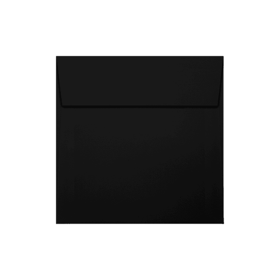 LUXPaper Square Peel & Press Invitation Envelopes, 5 1/2 x 5 1/2, Black Linen, 250 Pack