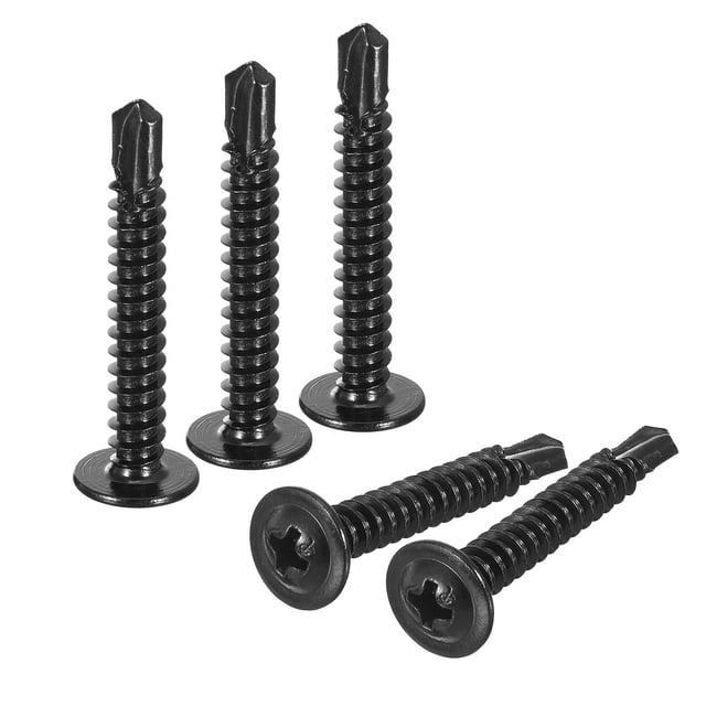 Unique Bargains Phillips Head Self Tapping Screws, 100pcs #10x1-1/4' Sheet Metal Screw