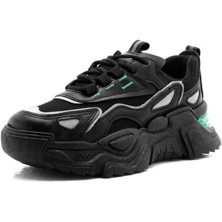 

Women s Fashion Platform Lace Up Sneakers Lightweight Walking Running Shoes