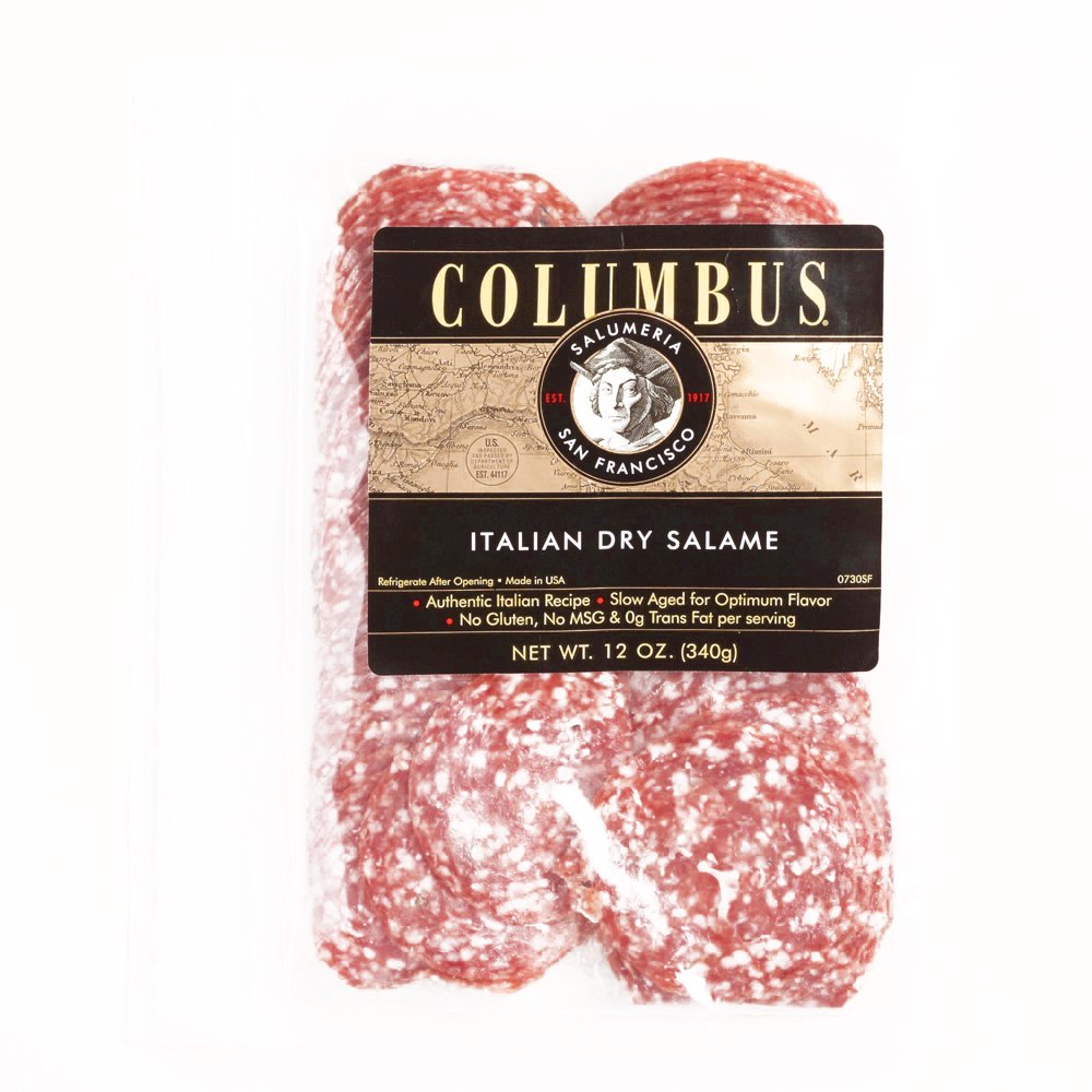 Columbus Italian Dry Sliced Salame 12 oz each (1 Item Per Order, not