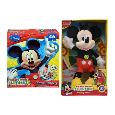 Disney Mickey Mouse Clubhouse Singing Plush & Floor Puzzle (2 Items ...