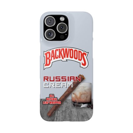 iPhone Slim Case Backwoods Russian Cream White Black Woods Vanilla Flavor - iPhone 16 Pro Max