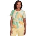 thumbnail image 3 of Alfred Dunner Womens Petite Textured Patch Short Sleeve Tee, 3 of 4