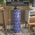 thumbnail image 4 of Red Lantern 24" White Flowers on Blue Umbrella Stand, 4 of 7