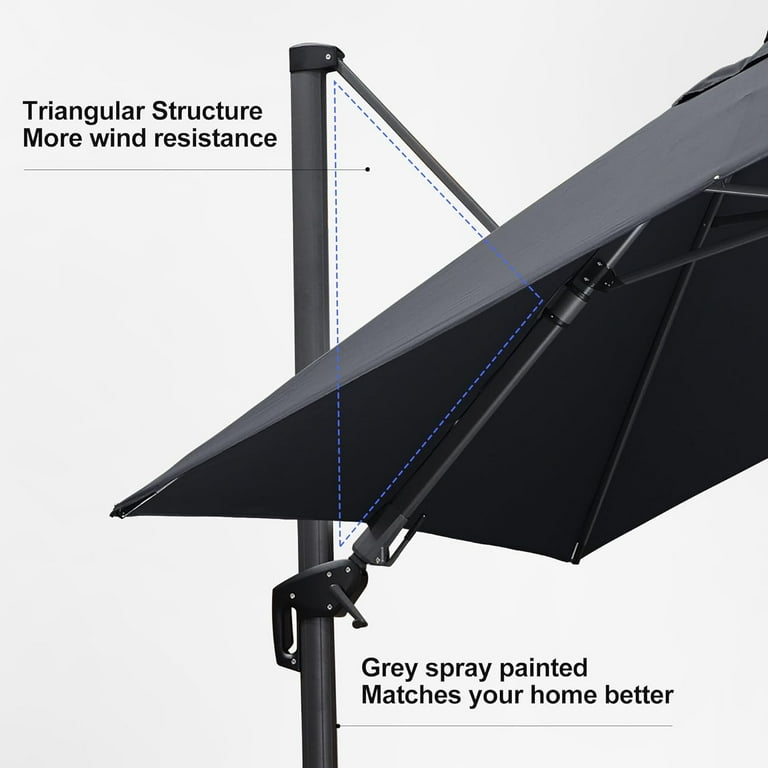 6 ft umbrellas for patio table Sonkuki 10 ft. x 6.5 ft. Rectangle Solar LED Outdoor Patio Market Table Umbrella with Push Button Tilt and Crank in Red