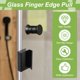 thumbnail image 4 of Paquete de 4 Tiradores de Bisel de Vidrio de 1.6 Pulgadas, Clips de Ventana de Acero para Puertas, Tirador de Puerta de Armario Oculto para Cajones, Armarios, Vitrinas, Muebles, Níquel Perla, 4 of 6