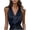 Navy, variant on Womens Cotton Camisole Tank Tops Satin Tank Tops for Women Elegant Casual V Neck Sleeveless Dressy Cocktail Evening Wedding Guest Blouse Black L