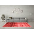thumbnail image 3 of Ahgly Company Indoor Square Abstract Red Modern Area Rugs, 4' Square, 3 of 4