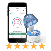 Wireless Rechargeable DiscoMax Hearing Amplifiers for smart phone iphone/iOS/Android - Exchangeable replaceable battery modules - BTE types and affordable price - Right