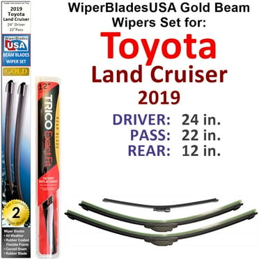 2019 Toyota Land Cruiser Beam Wiper Blades Wipers WBUSA (Set of 3) w/Rear Wiper
