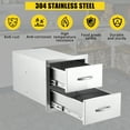thumbnail image 4 of AOILE Outdoor Kitchen Drawers Flush Mount Triple Access BBQ Drawers with Stainless Steel Handle and Venting Panel for Outdoor Kitchen Island and Patio Grill Station, 4 of 8