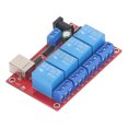 thumbnail image 1 of Module Relais à 4 Canaux Carte Relais DC Libre 10A 3 Modes de Fonctionnement Commande par Ordinateur Carte PLC Pc, 1 of 8