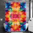 Bathroom Bathtub Shower Curtain, Rainbow Colorful Tie Dye, Modern Art