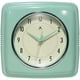 thumbnail image 1 of Reloj de pared Infinity Instruments cuadrado retro de 23,5 cm, color verde, 1 of 7