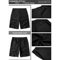 thumbnail image 5 of COOFANDY Men' Casual Linen Shorts 8 Inch Inseam Elastic Waist Lightweight Summer Beach Shorts, 5 of 6