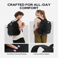 thumbnail image 6 of WATERFLY Unisex Student 20L Small Casual Travel Hiking Nylon Backpacks Daypack,Black, 6 of 7