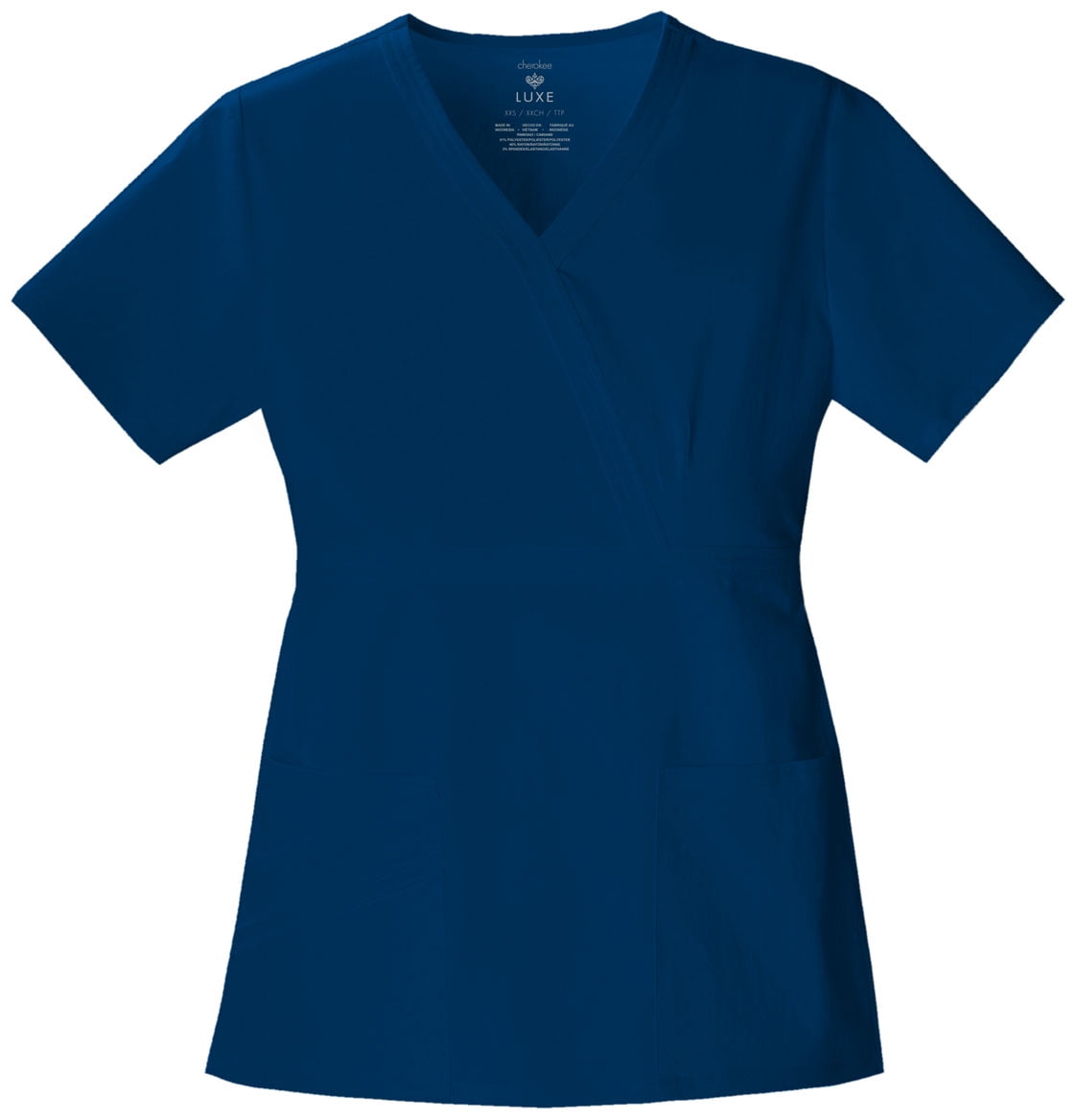 Cherokee Luxe Women's Scrubs Top Mock Wrap 1841