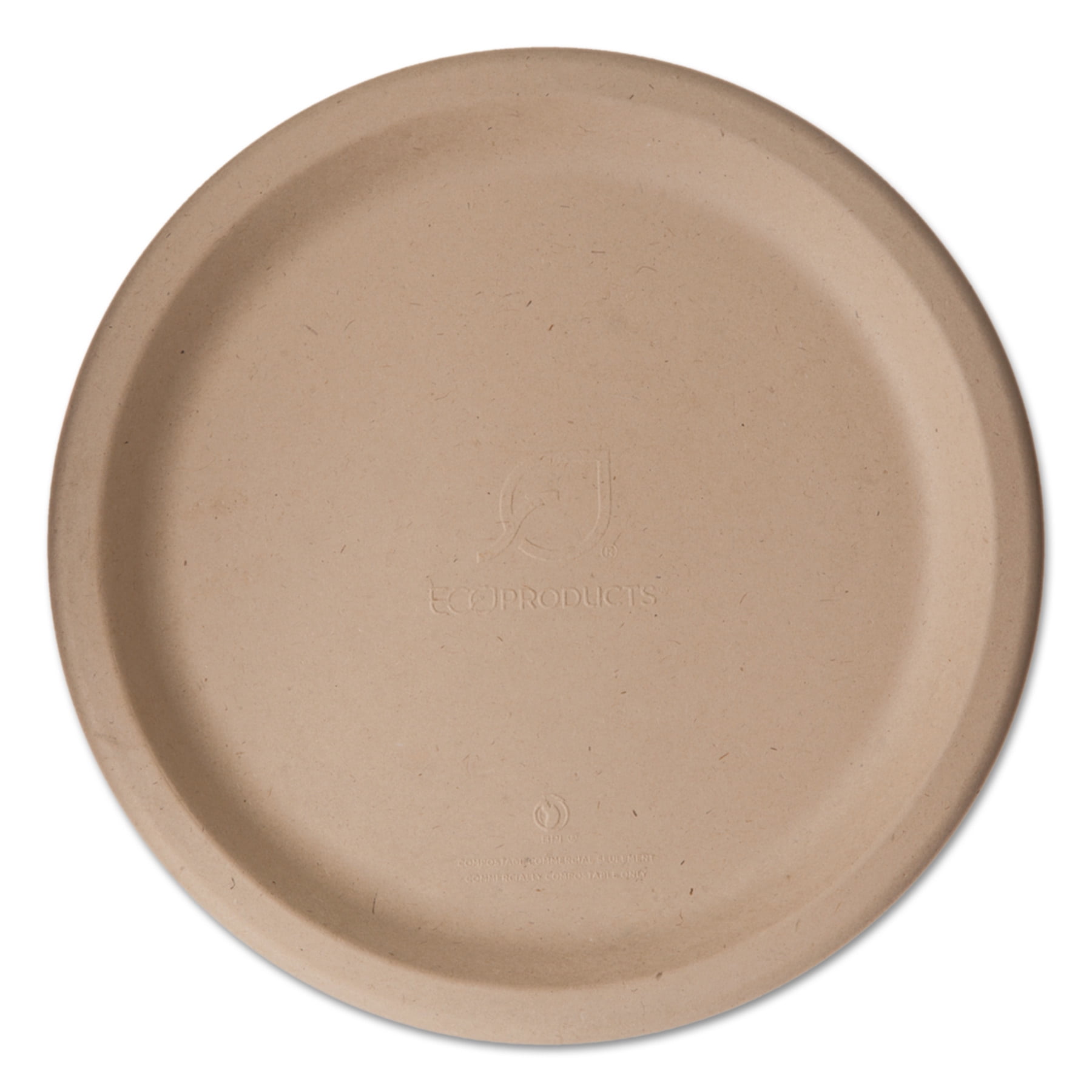 EcoProducts Wheat Straw Dinnerware, Plate, 10" Diameter, 500/Carton