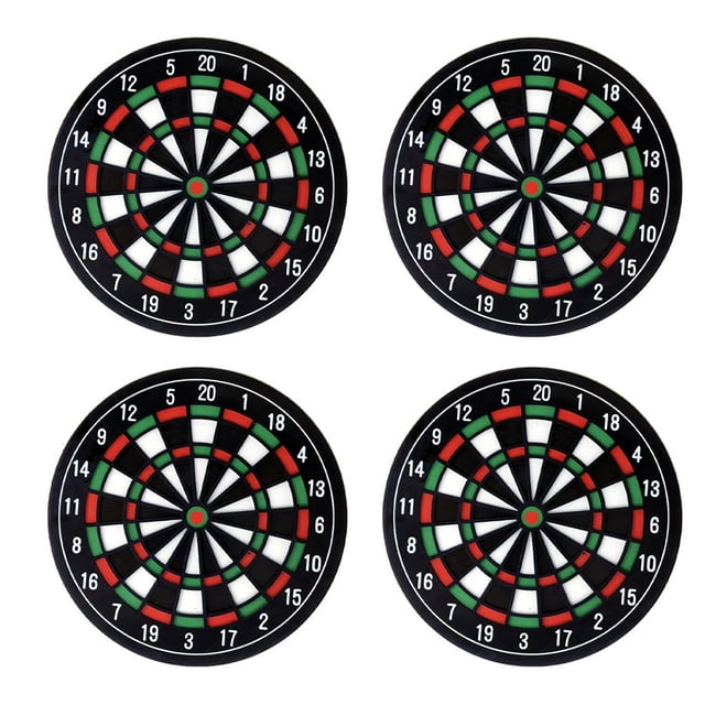 Posavasos Decorativo Para Bebidas, 4 Uds., Diseño Único De Tablero De Dardos, Alfombrilla Para Tazas, Almohadilla Redonda Resistente Al Calor Con Almohadilla De Silicona Para Taza, Plato Para El Hogar Vogacara HA021136-00