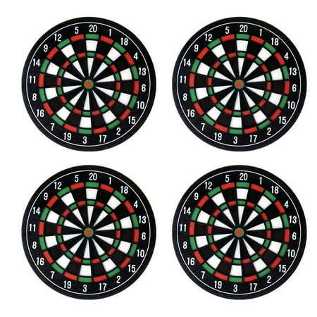 

Thinsont 4pcs Decorative Drink Unique Board Pattern Cup Mat Round Heat Resistant Cup Pad with Silicone Pad for Cup Plate Home