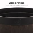thumbnail image 3 of OULII Planter Pots Barrel Shape Wood-like Material for Balcony Vegetable Garden 1Pcs, 3 of 5