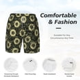thumbnail image 5 of Lsque Mens Swim Trunks Sunflowers Pattern - Bathing Suit Compression Liner - Beach Swim Shorts Swimwear - (S-3XL) - Stretch Quick Dry -Large, 5 of 9