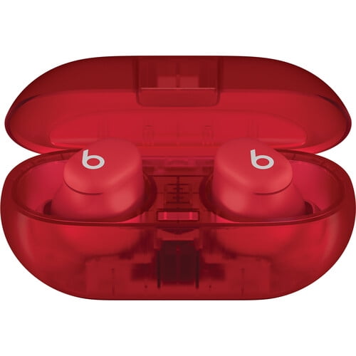 Restored Solo Buds - True Wireless Earbuds - Transparent Red Like New (Refurbished)