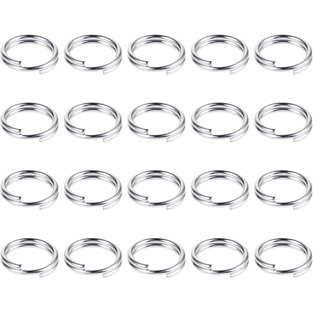 Woeilo 200 Pcs Split Jump Rings Double Loops Metal Key Rings Small Connectors Stainless Steel Jewelry Findings 6mm Fit Jewelry Necklaces Bracelets Earrings Crafts Ornaments DIY Arts (Silver) Silver
