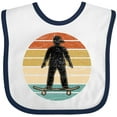 thumbnail image 3 of Inktastic Skateboarding Retro Sunset Skateboarder Boys Baby Bib, 3 of 4