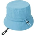 thumbnail image 5 of CoCopeaunts Summer Bucket Hat for Women Drawstring Adjustable Chin Strap Unisex Casual Simple Plain Street Fisherman Hat for Men, 5 of 8