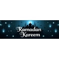 thumbnail image 5 of LUUFILx Ramadan Kareem Banner Moon Lanterns Hanging Starry Night Backdrop Islamic Celebration Party Prop Eid Decoration Religious Event Supplies Background, 5 of 9