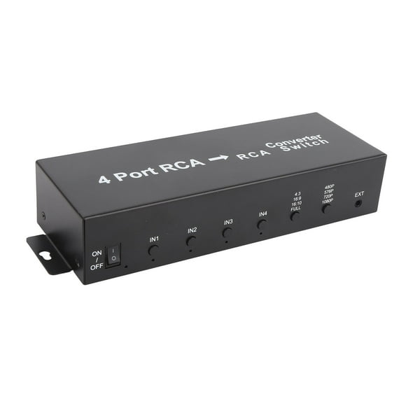 HD Multimedia Interface Video Switcher Splitter, 4 Port AV Sound Video Switcher Supported for VHS VCR DVD Player, Versatile High Definition Multimedia Interface