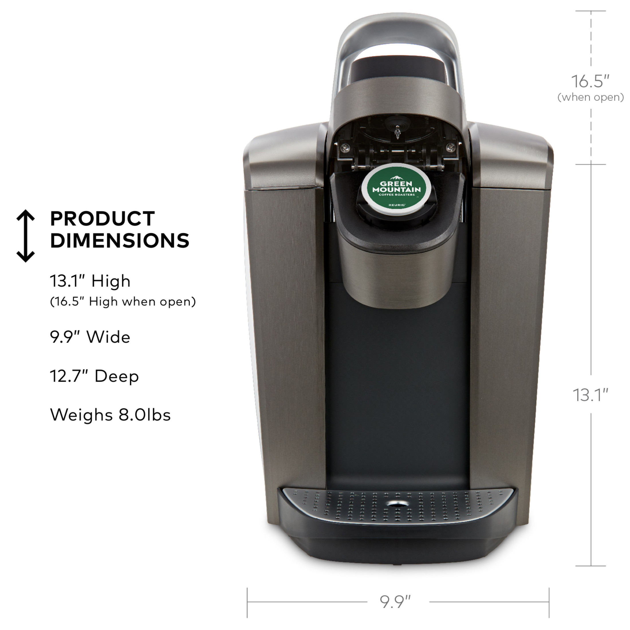 Keurig K-Elite Single-Serve Coffee Maker, Brushed Slate photo 7